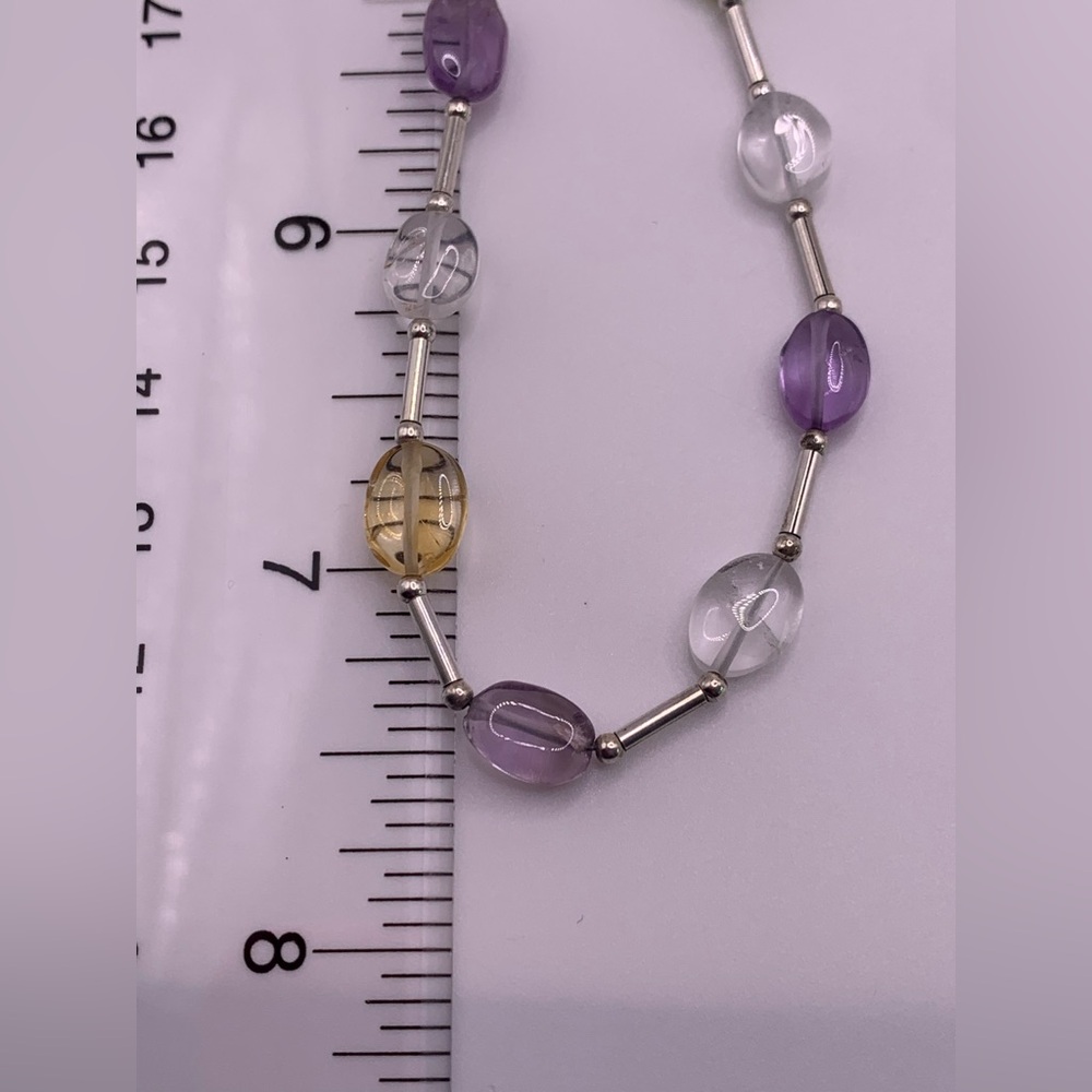 Silpada Rare Sterling Silver Multi Semi-Precious Stone Toggle Necklace - Picture 7 of 8